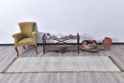 11'9'' x 2'9'' Vintage Wool Runner Rug - 7283