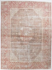 12'2'' x 8'9'' Handmade Vintage Wool Rug - 17647