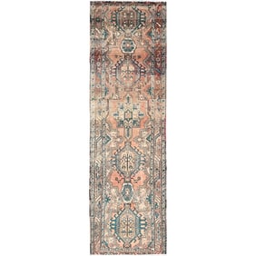 Fenugreek Brown Clean Vintage Karjihooz Hand Knotted Wool Oriental Rug