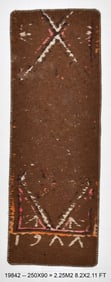 8'3'' x 2'11'' Vintage Felt Rug in Wool - 19842