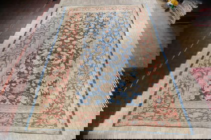 Antique Floral Sultanabad Persian Area Rug 10x16 Large