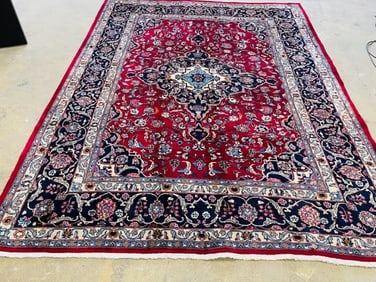 Vintage Persian Mashad- Kashmar rug-5093