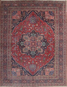 Antique Floral Khoy Tabriz Persian Area Rug 10x14