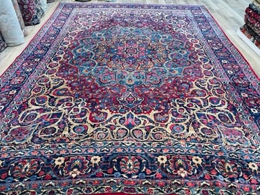 Antique Persian Yazad kirman Caucasian Rug-5090