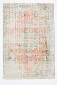 8'5'' x 5'6'' Handmade Vintage Wool Rug - 23112