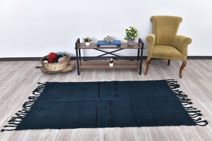 6'8'' x 3'1'' Turkish Vintage Hemp Rug - 54691