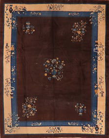 Antique Floral Art Deco Nichols Chinese Area Rug 9x12
