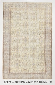 10'1'' x 6'5'' Handmade Vintage Wool Rug - 17471