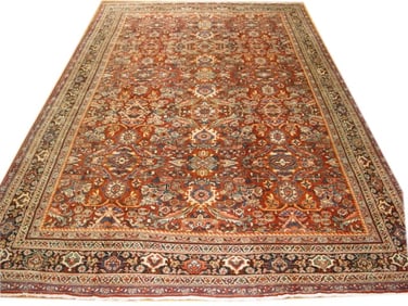 10.6 x 17 ANTIQUE Persian Sarouk Rug 390