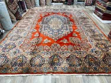 Antique Persian large size Kazvin Rug-2659