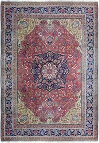 10.7 x 14.3 Rare Antique Persian HERIZ Tabriz Rug 22827