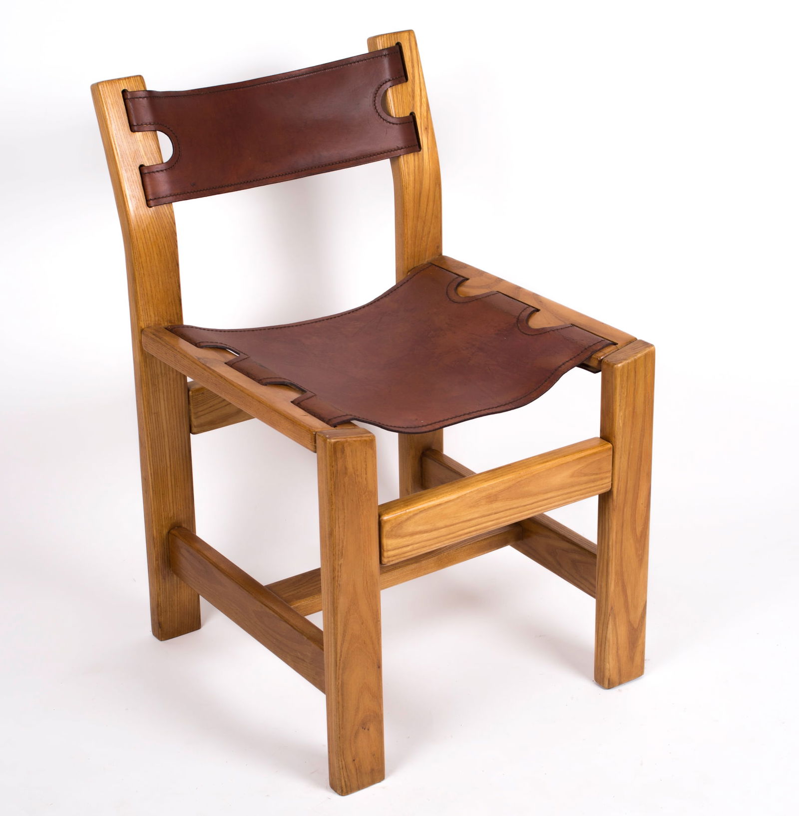 PIERRE CHAPO STYLE SET OF 2 CHAIRS FRENCH MID CENTURY Maison Regain: This set of 2 chairs is built in the manner of Pierre Chapo with simple wood tongue and groove connection by Roland Haeusler for Maison Regain , it was definitely inspired by his work . Chapo was hims