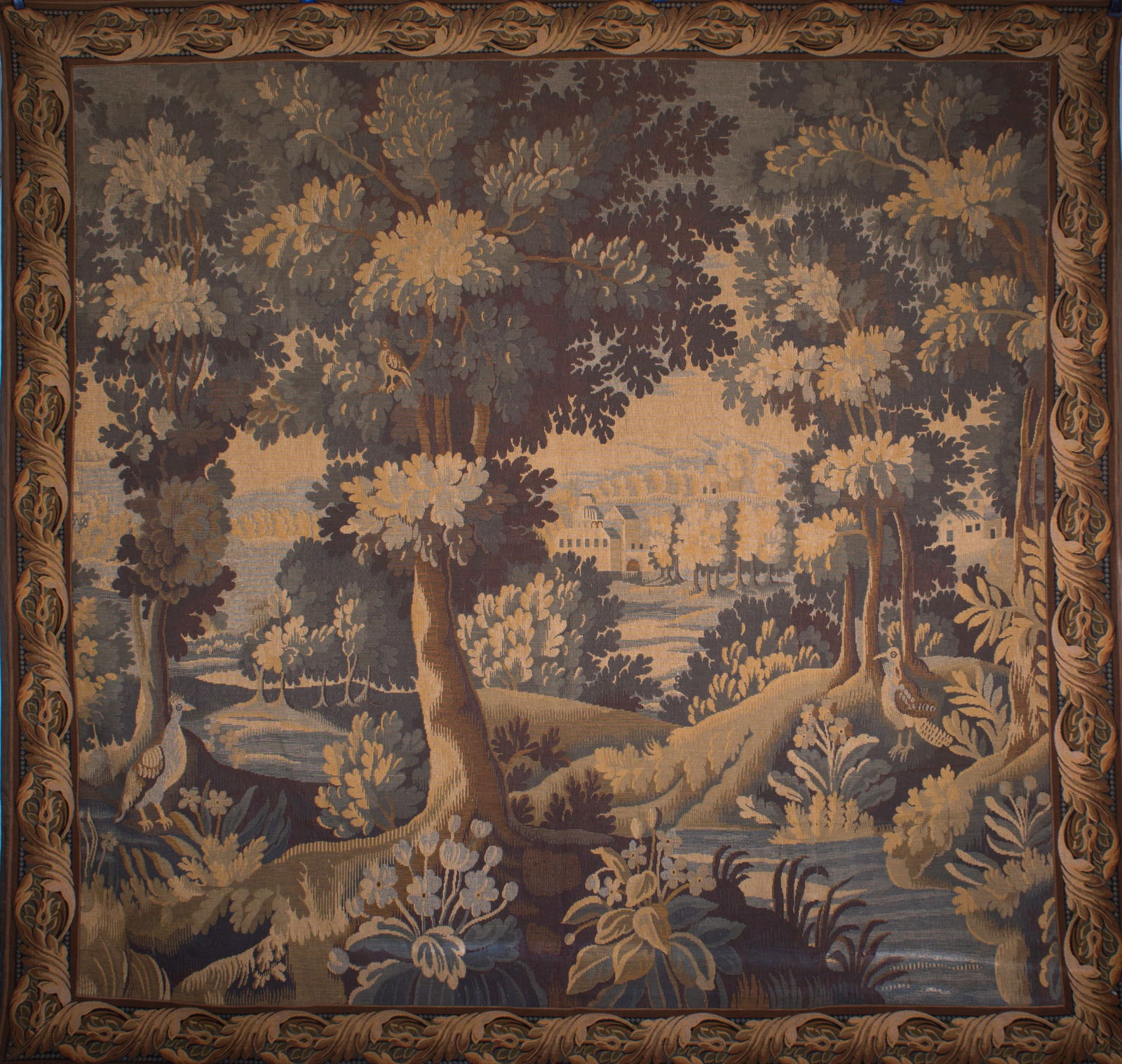 Large French verdure forest Jacquard weaving 19th. Aubusson (1 of 6)