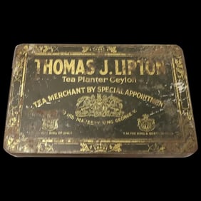 Thomas J. Lipton British Ceylon Tin Tea Box