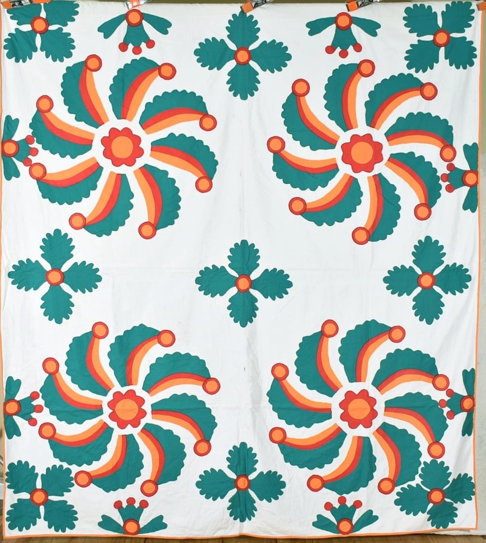 30's Princess Feather Applique Quilt (1 of 6)