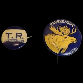 1904/1912 Teddy Roosevelt Pinback Campaign Buttons