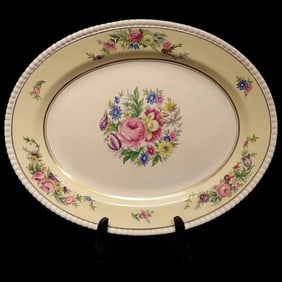 14" Oval Serving Platter Hampton Court by Fondeville of England