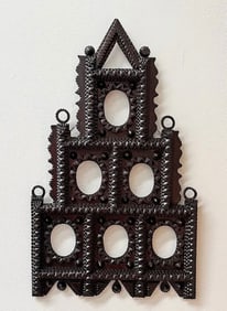 Multi Opening Tramp Art Portrait Frame
