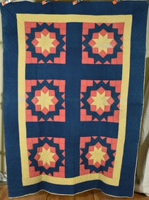 1870's Carpenter's Wheel Quilt