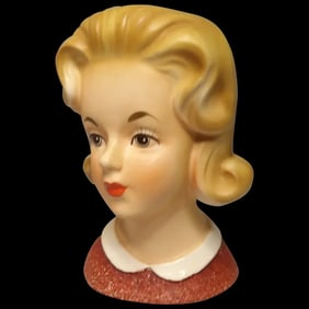 Inarco Blonde Lady Head Vase #E 2782