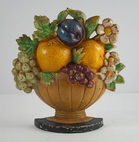 Antique Fruit Bowl Cast Iron Hubley Doorstop