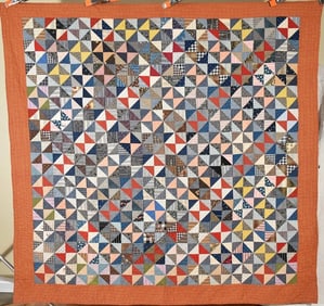 Graphic 1890's Broken Dishes Quilt