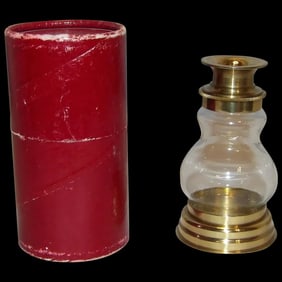 Vintage Victorian Brass and Glass Magnifying Jar