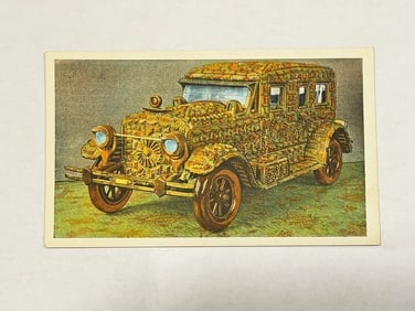 Photo Postcard Tramp Art Wellet Car