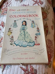 Kim'S Large Antique Dolls Coloring Book and Box FOR ADULTS CHILDREN NEVER USED