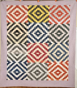 1890's Brick Steps Quilt, Navajo-like Design