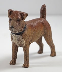 Fox Terrier Dog Cast Metal Figurine Paperweight