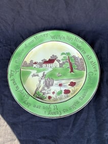 Antique English Porcelain Rabbit Plate