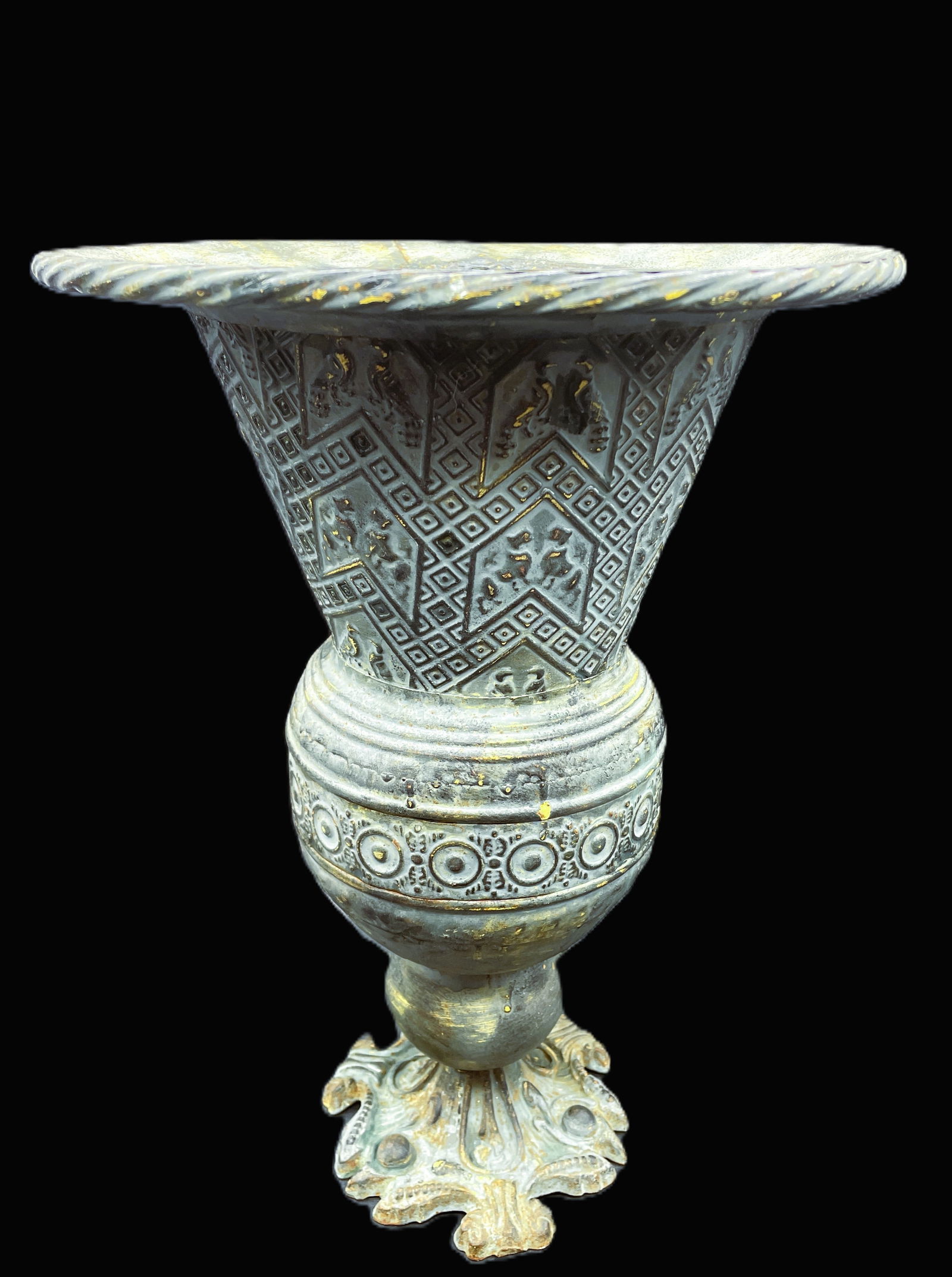 Antique Metal Urn Planter (1 of 8)