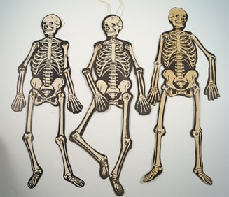 3 Die Cut 13 1/2” Halloween Skeletons Beistle #2