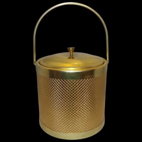 MCM Italian Gold Diamond Ice Bucket