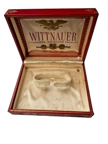 Vintage WITTNAUER Maroon 4.5" x 4'' Watch Case Box Only