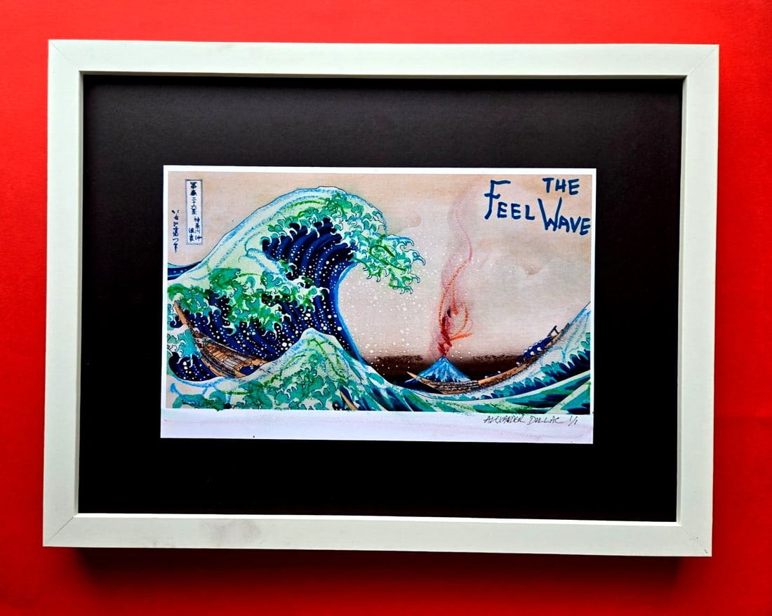Aidan Flux FEEL THE WAVE | Iconic Mixed Media Artwork 1/1 Hand Signed COA (1 of 4)