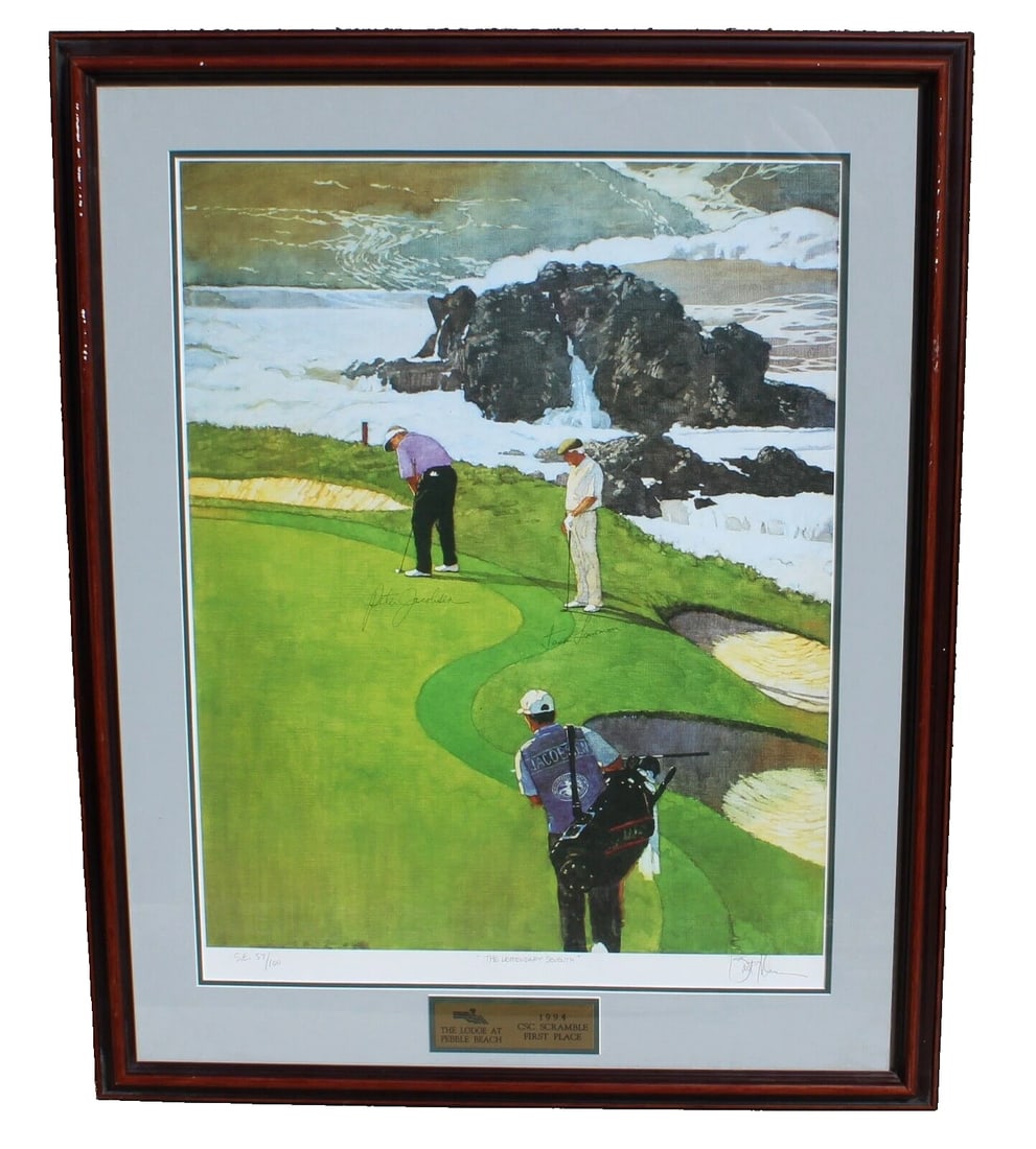 BART FORBES The Legendary 7th Golf Litho Hand Signed by Forbes, Lemmon&Jacobsen (1 of 12)