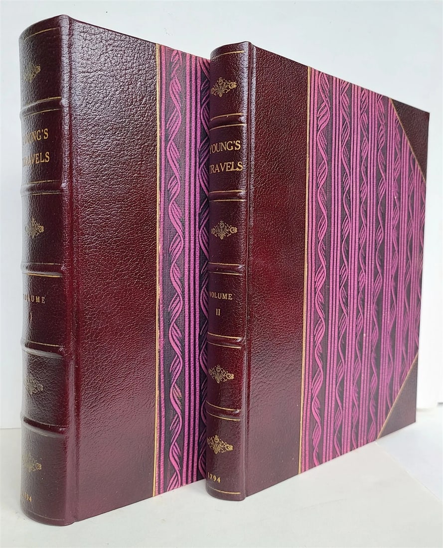 1794 TRAVELS in KINGDOM of FRANCE antique 2 VOLUMES ILLUSTRATED w/ MAPS (1 of 10)