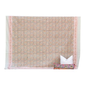 Paisley Dreams, Hand Blockprint Cotton Coverlet
