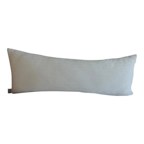 Frette White Fabric Long Bolster Decorative Pillow