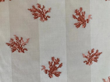 Vintage Robert Allen Sea Coral Fabric Remnant-28‚Äùx 30‚Äù
