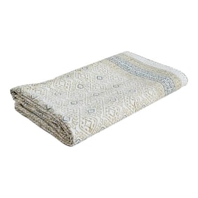 Urban Bloom Block Printed Coverlet