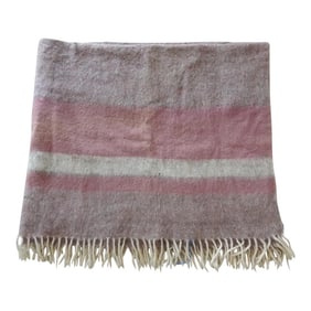 Large Argentinean Taupe Heavy Wool Throw