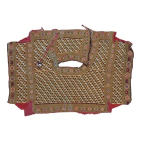 Vintage Colorful Woven Asian Child's Neck Yoke Kutchwork Banjara