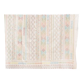 Farmhouse Fresh Hand-Stitched Cotton Kantha Bedcover