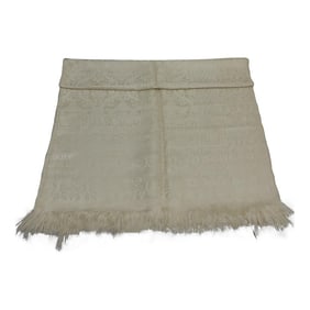 Vintage Silk Tone-On-Tone Turkish Beige Throw or Cloth