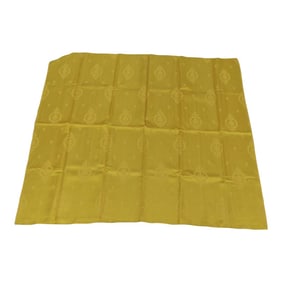 Vintage Tone-On-Tone Woven Yellow Silk Fabric Panel - Set of 2