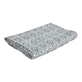 Neon Nights Block Printed Indian Bedcover