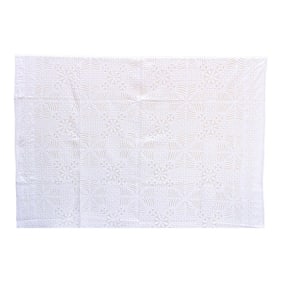 Morning Glory Handmade White Applique Bedcover